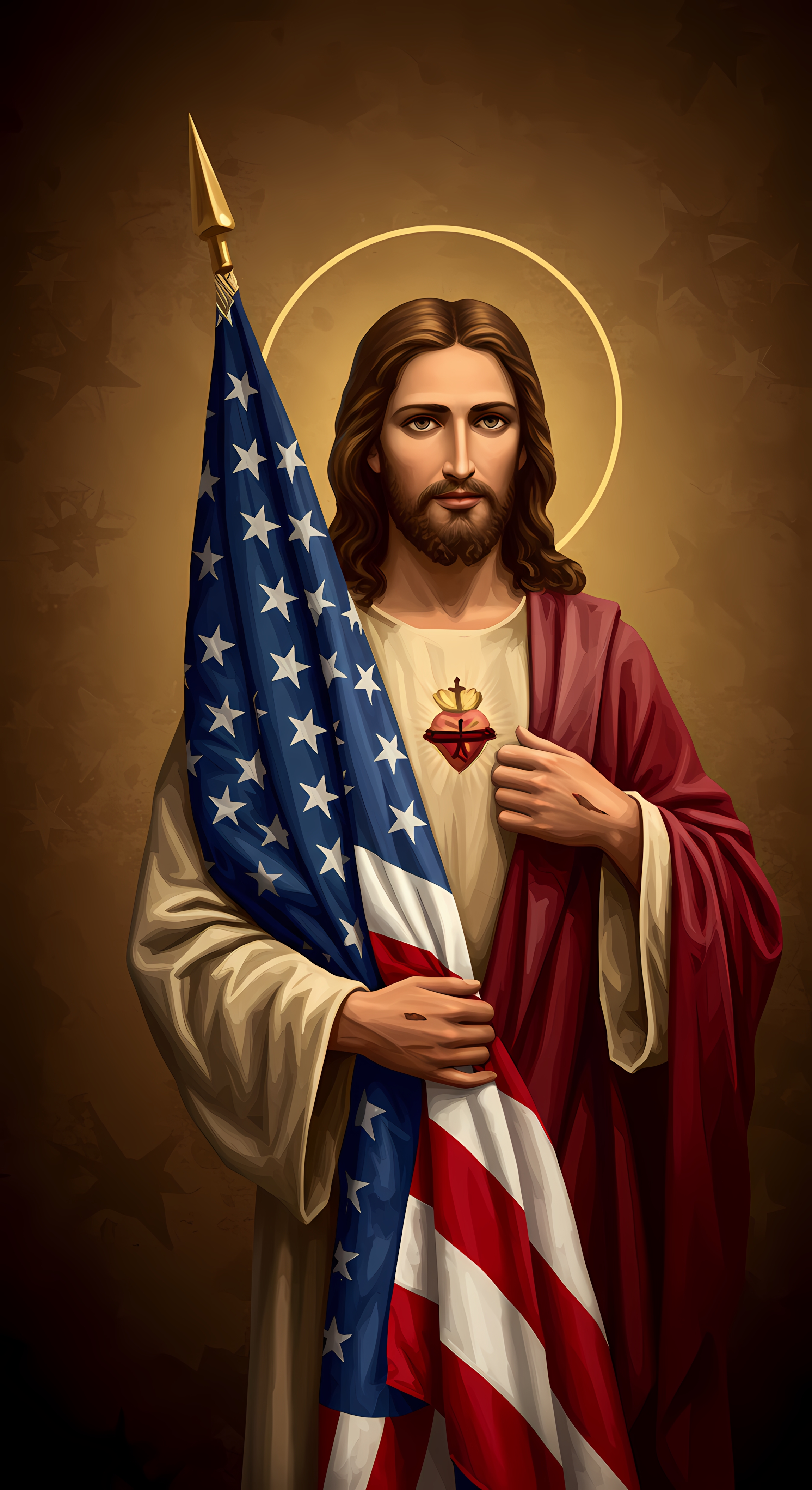 Holy Redeemer with the Stars and Stripes
